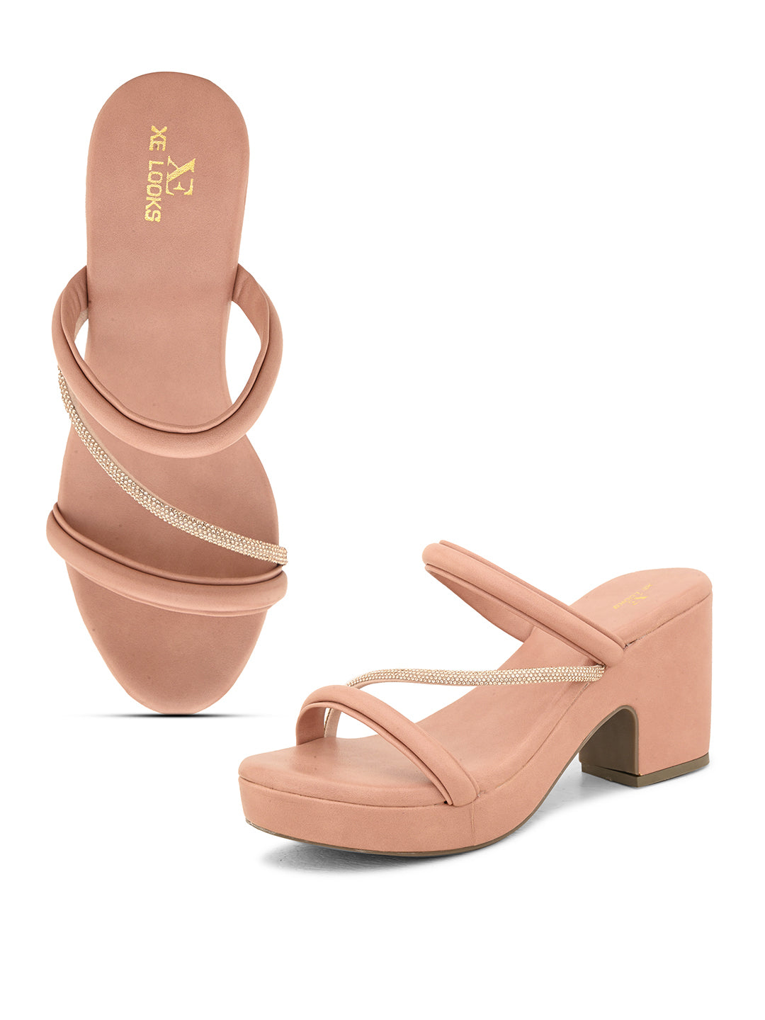 Trendy , Stylish & Fancy Block Heel Sandals With Ankle Strap