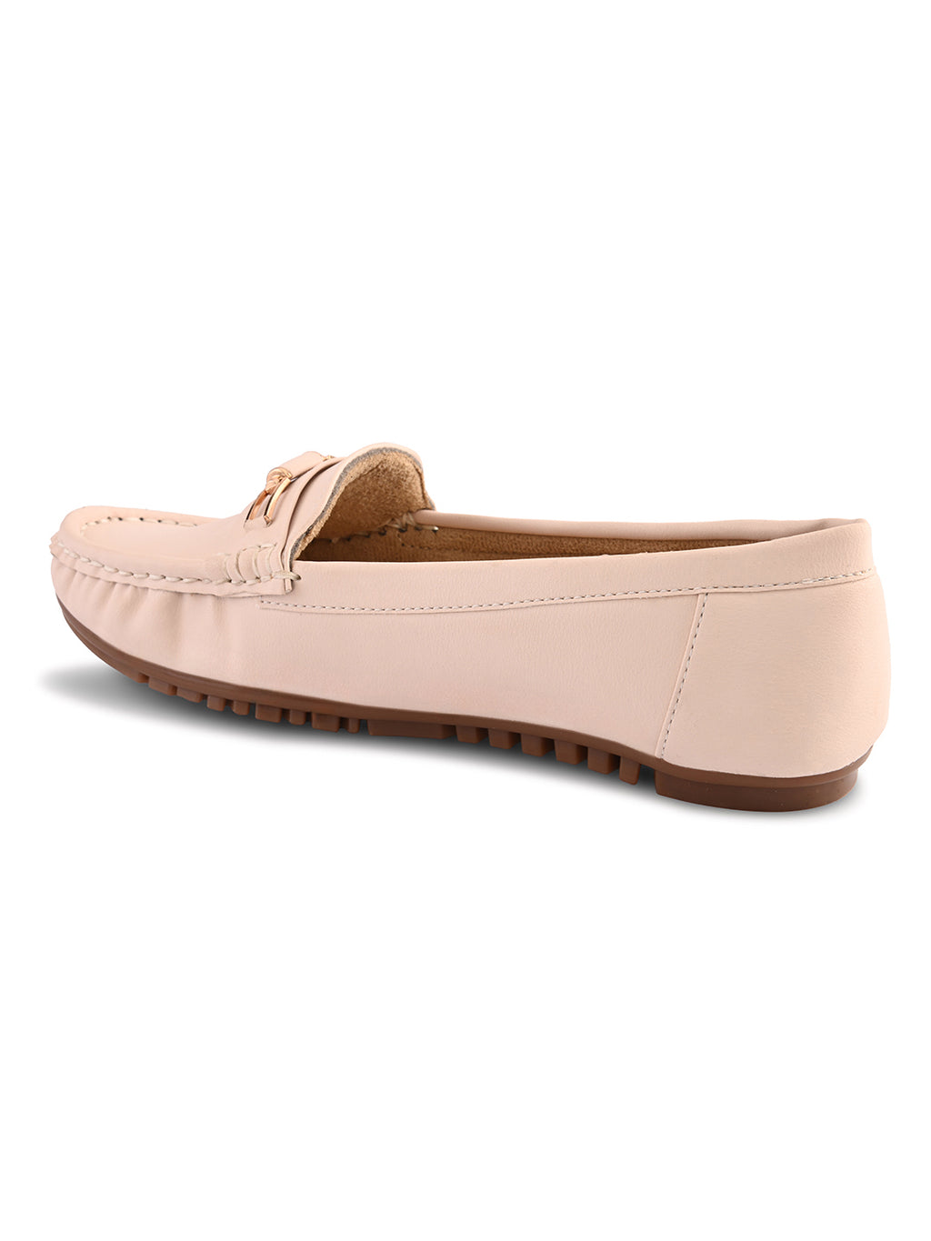 Soft Cushioned Slip-On Loafers with Metal Detail