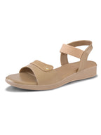 Perforated Detail Cushioned Slingback Flat Sandals