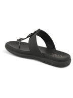 Synthetic Leather with Cushioned Sole, Slip-On Slippers