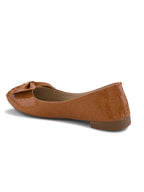 Glossy Bow Detail Ballerinas