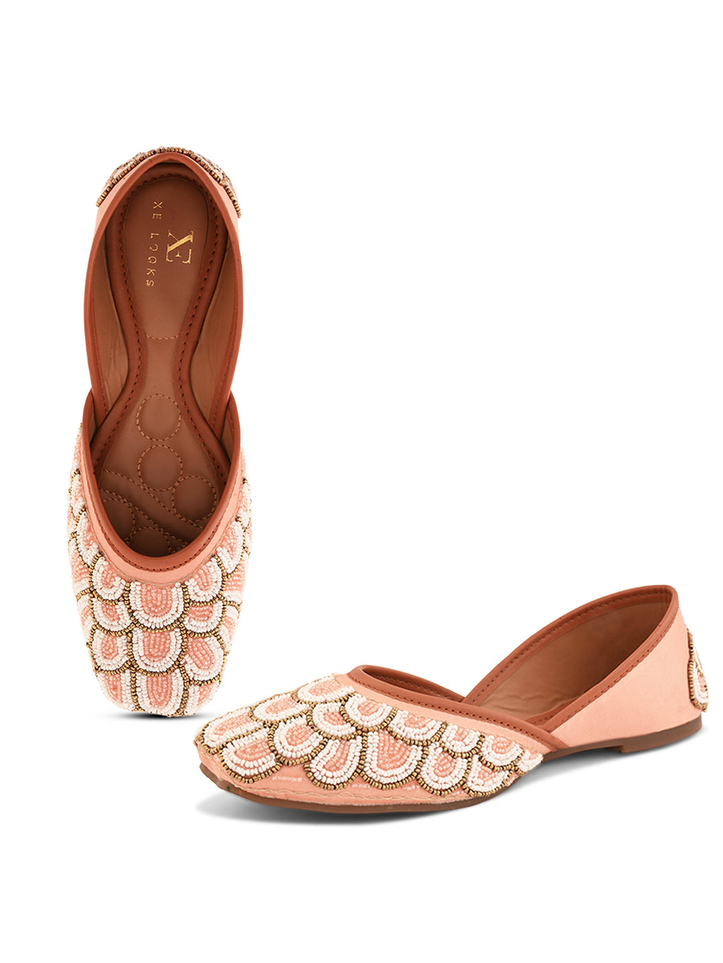 Ethnic Pearl & Bead Handcrafted Punjabi Juttis