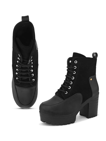 Comfortable & Trendy Attractive Black Block Heel Boots