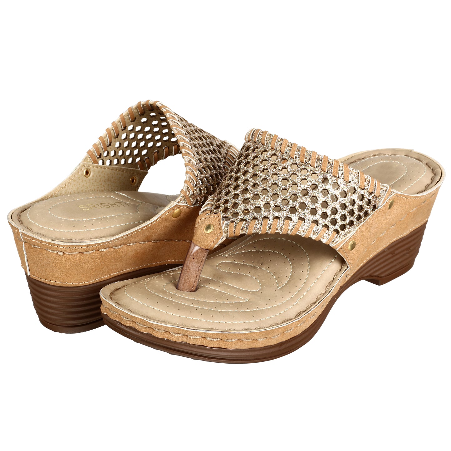 Graceful & Stunning Comfortable Wedges Doctor Slippers With 2.5 Inch Heel