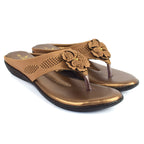 Modern & Graceful Flower Design Comfort Flat Slippers