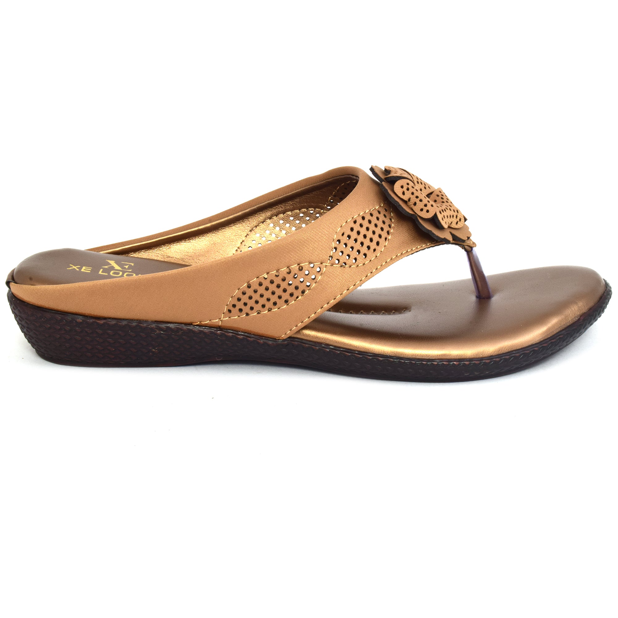 Modern & Graceful Flower Design Comfort Flat Slippers