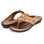 Modern & Graceful Flower Design Comfort Flat Slippers