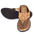 Modern & Graceful Flower Design Comfort Flat Slippers
