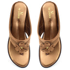 Modern & Graceful Flower Design Comfort Flat Slippers