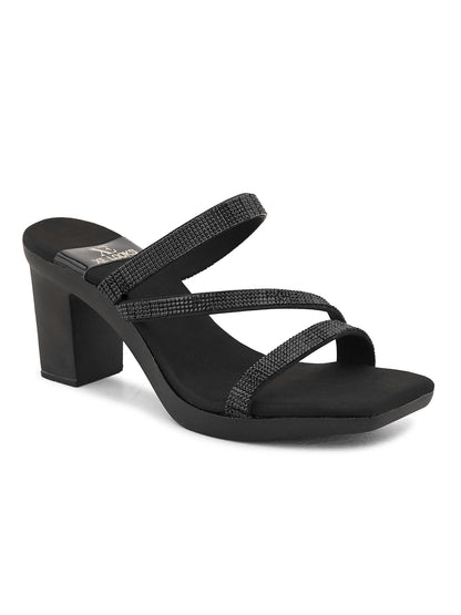 Comfortable , Stylish & Attractive Slip-On Block Heel Sandals