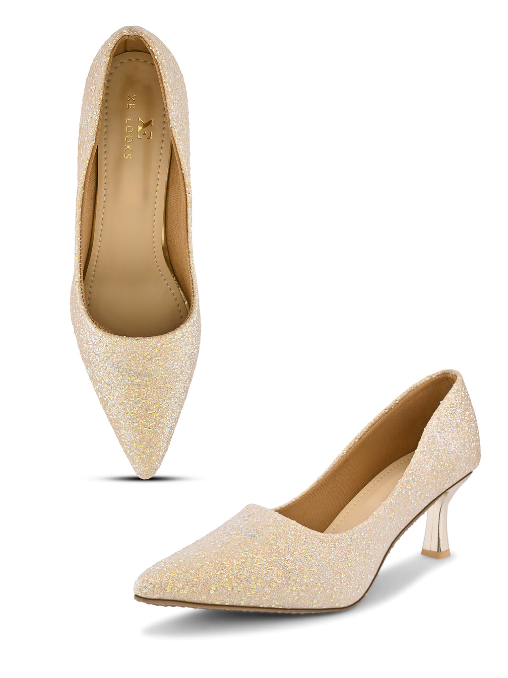 Embellished Pointed Toe Elegant Slip-On Pumps