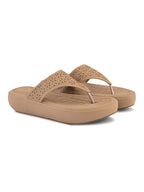 Soft Toe-Ring  Embellished Comfort Wedge Slippers