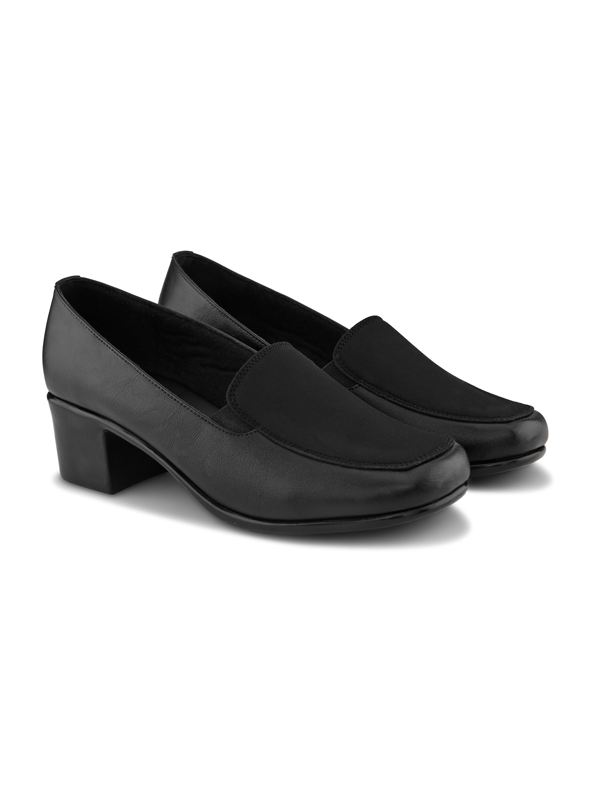 Comfortable Slip-On Formal Block Heel Shoes