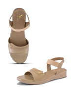 Perforated Detail Cushioned Slingback Flat Sandals