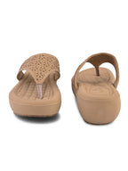 Soft Toe-Ring  Embellished Comfort Wedge Slippers