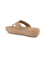 Soft Toe-Ring  Embellished Comfort Wedge Slippers