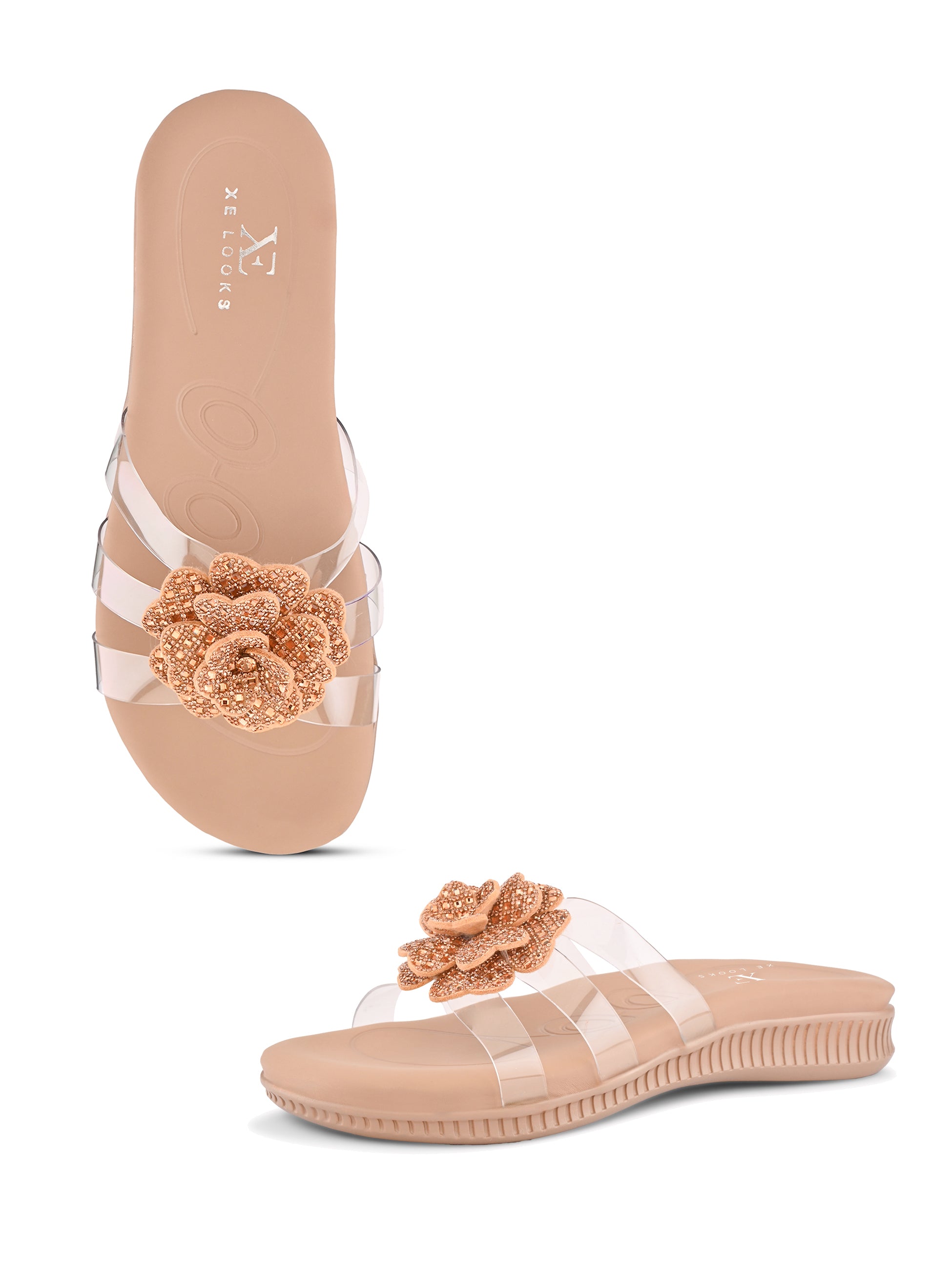 Crystal Rose Transparent Comfort Cushion Slides