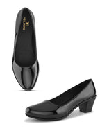 Glossy Pointed Toe Comfortable Slip-On Ballerinas