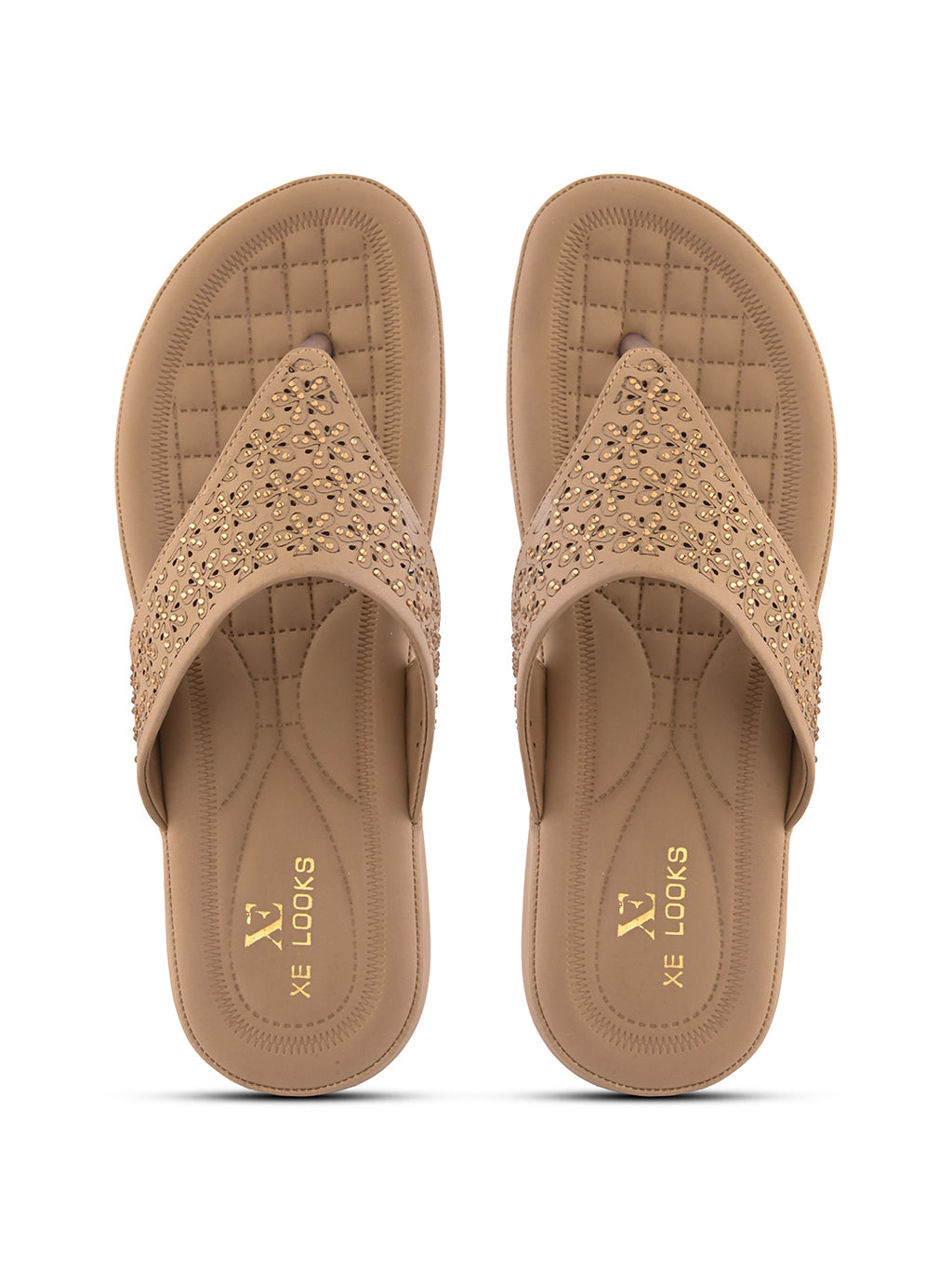 Soft Toe-Ring  Embellished Comfort Wedge Slippers