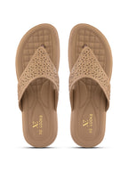 Soft Toe-Ring  Embellished Comfort Wedge Slippers