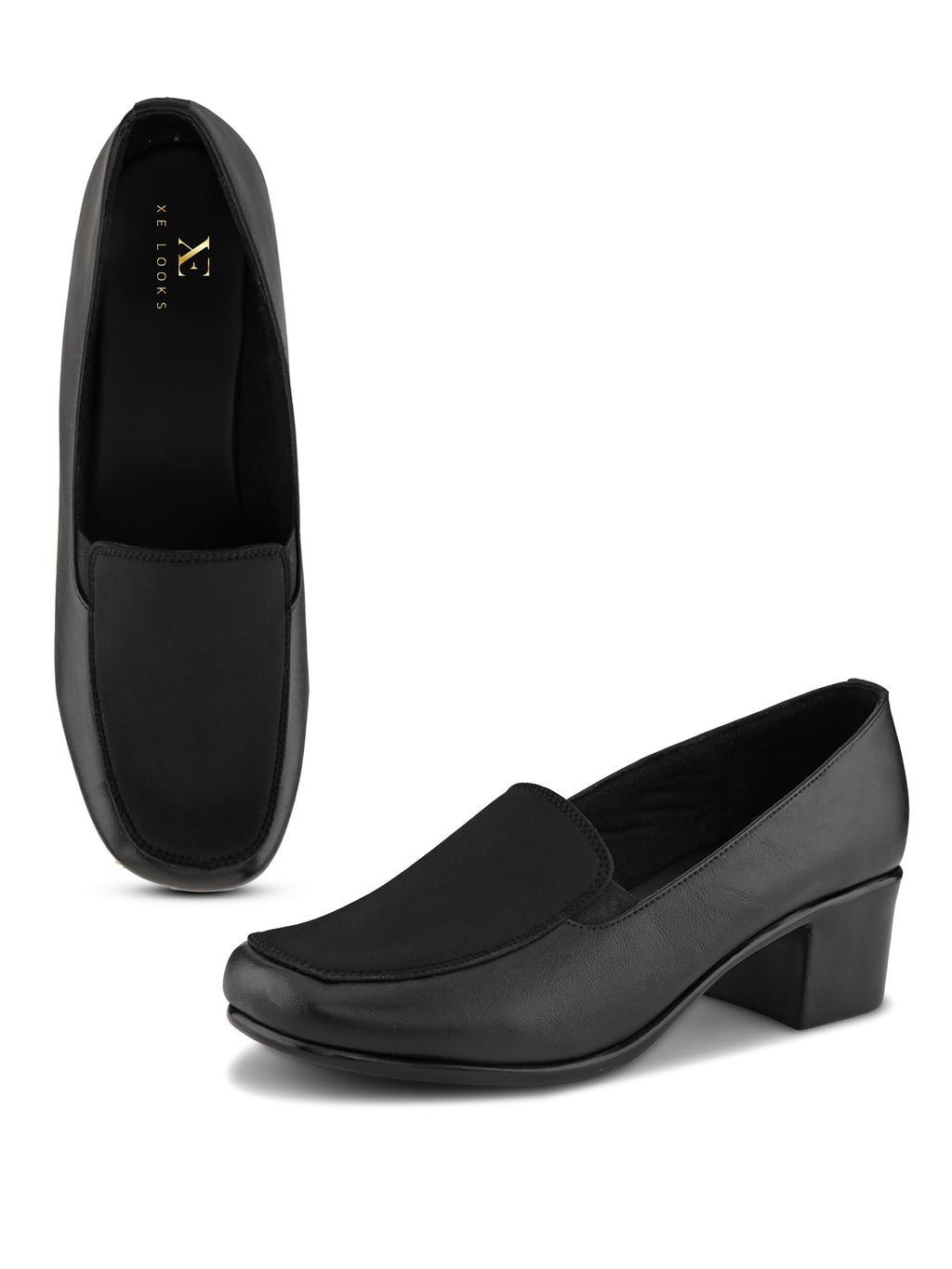 Comfortable Slip-On Formal Block Heel Shoes