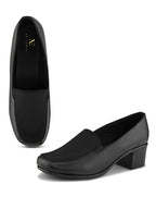 Comfortable Slip-On Formal Block Heel Shoes