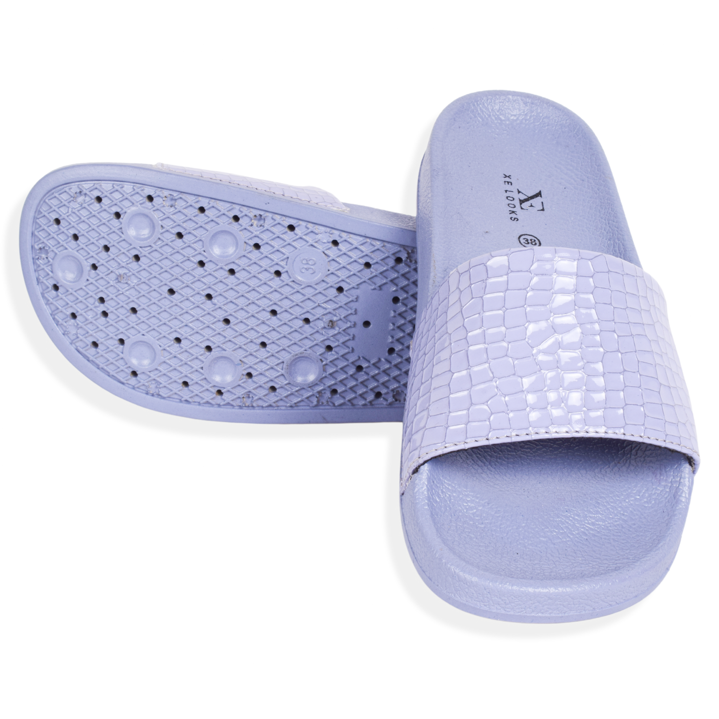 Croco Textured Design Comfortable Daily Use Sliders