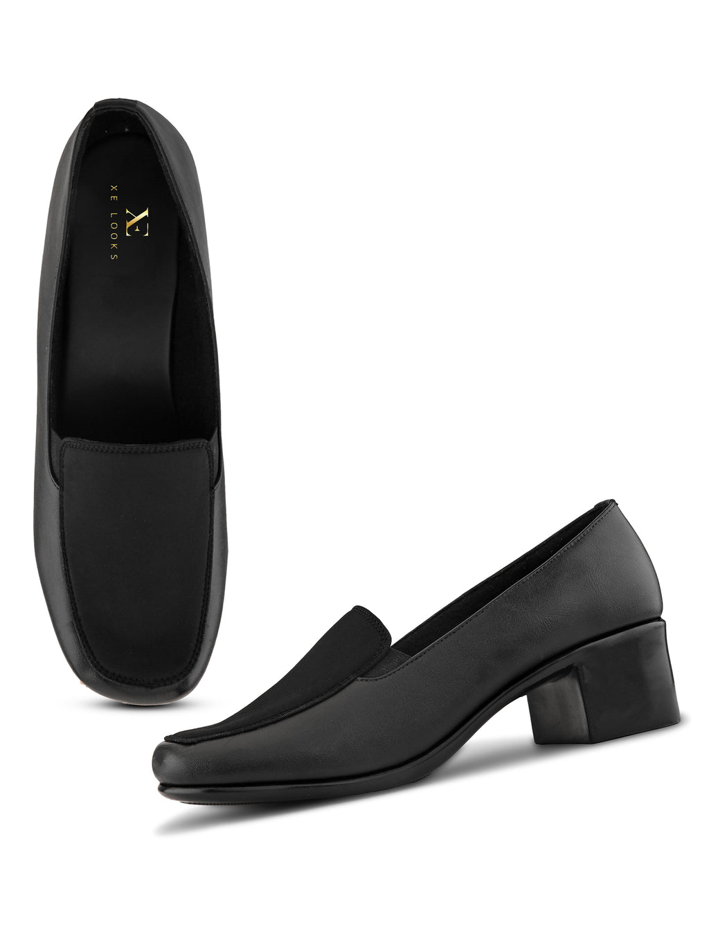 Comfortable Slip-On Formal Block Heel Shoes