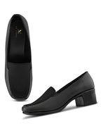 Comfortable Slip-On Formal Block Heel Shoes