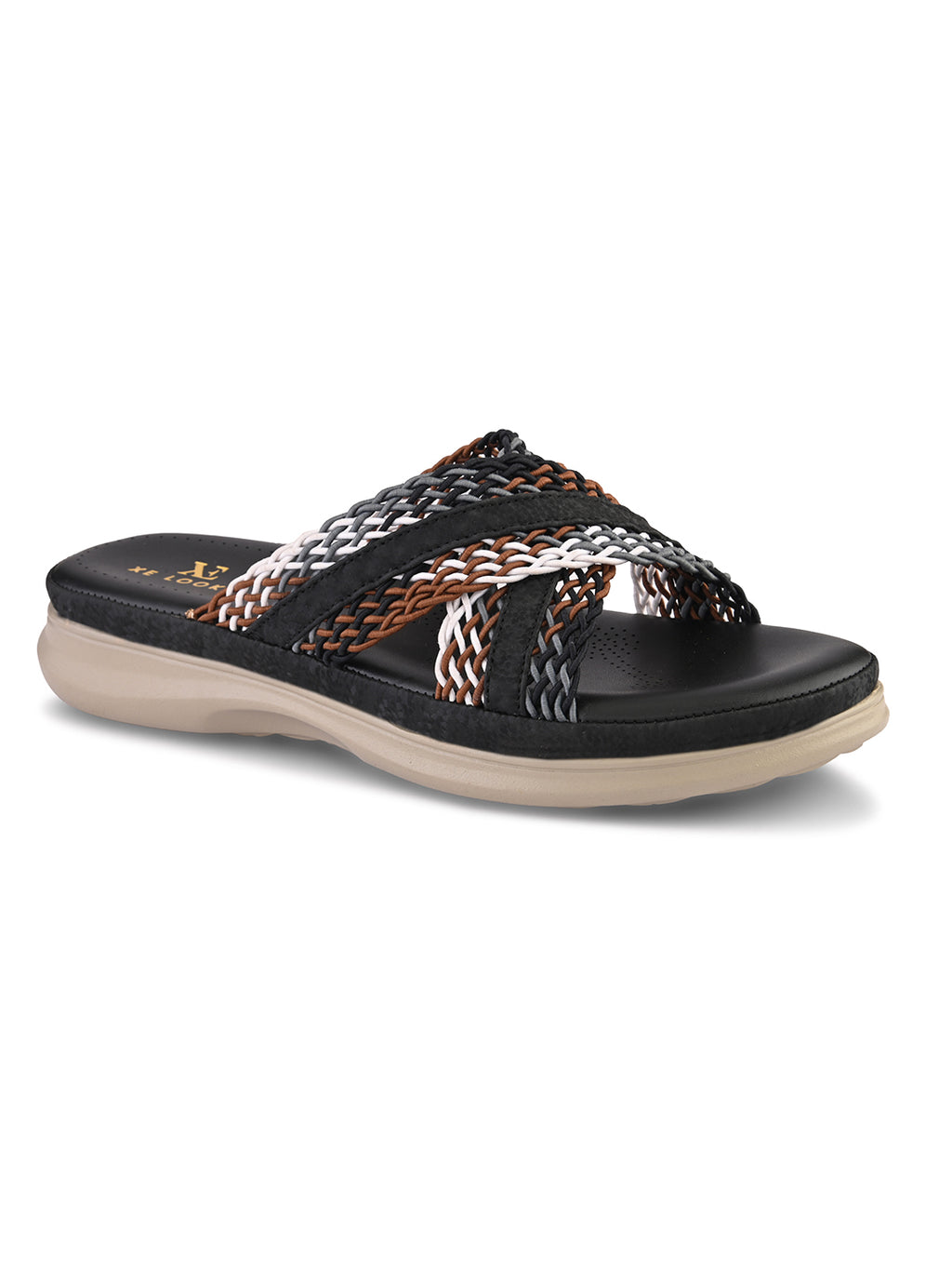 Criss-Cross Braided Strap Doctor Slippers