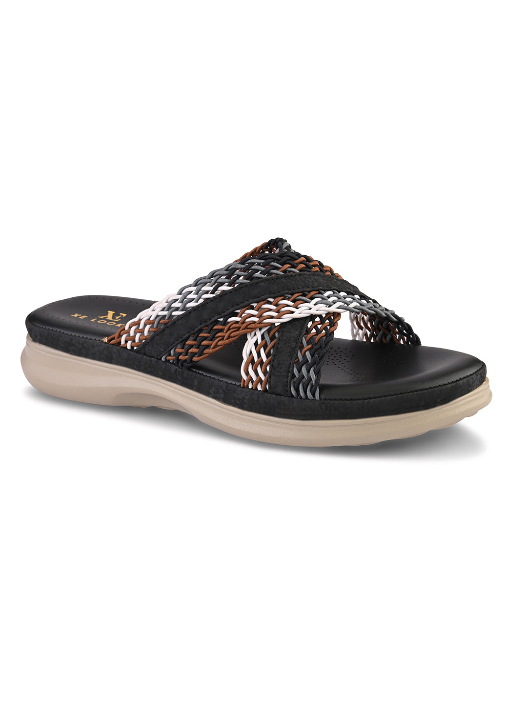 Criss-Cross Braided Strap Doctor Slippers