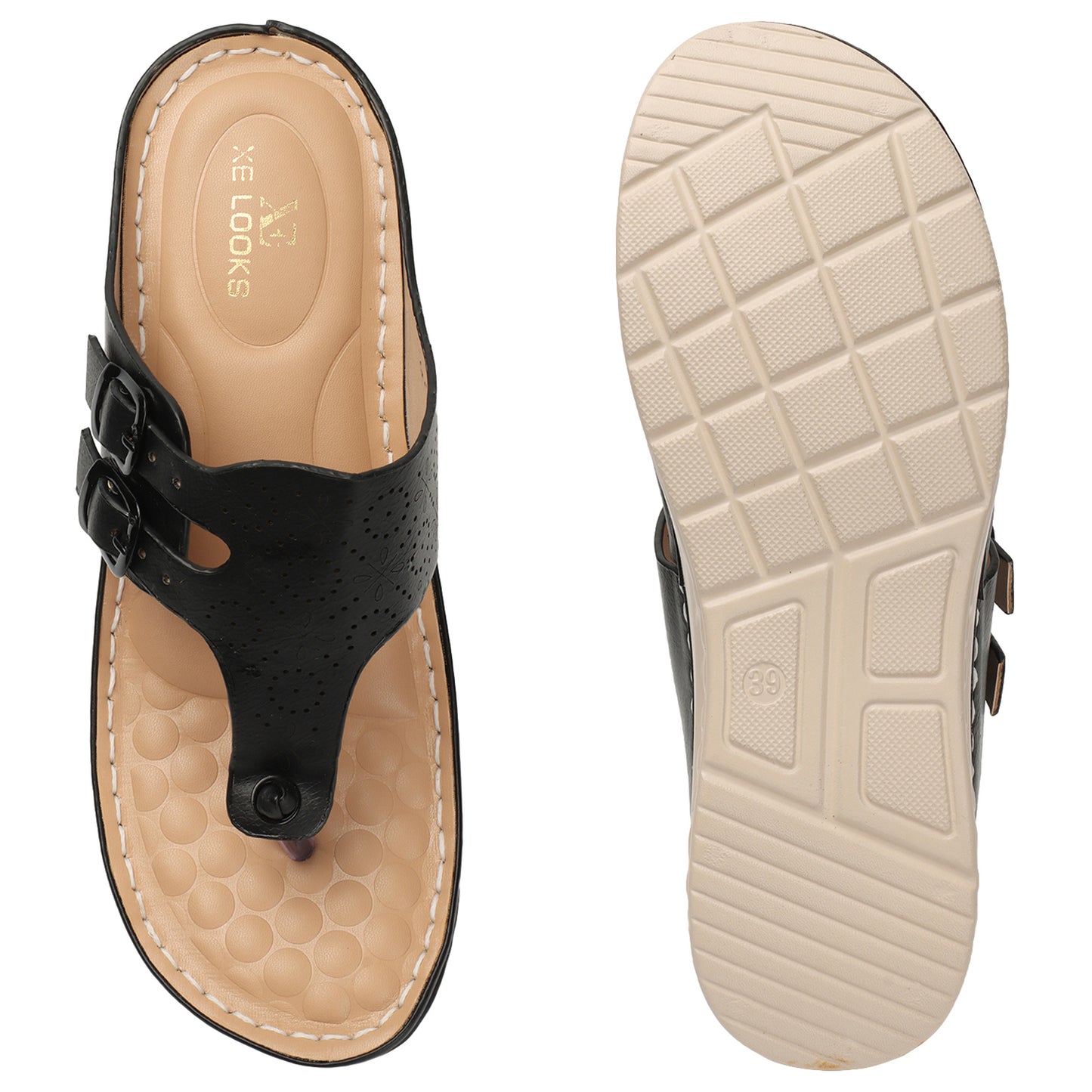 Graceful & Durable Buckle Design Doctor Slippers