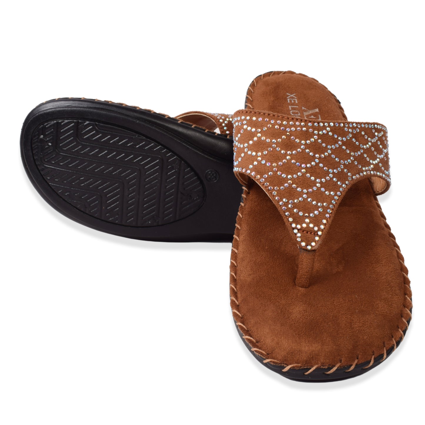 Stunning & Elegant Siroski Design Comfortable Doctor Slippers