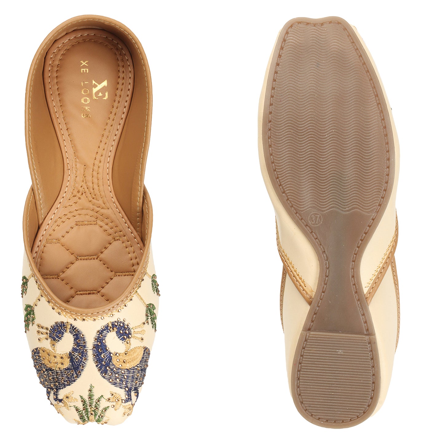 Peacock Design Comfortable Graceful & Attractive Ethnic Punjabi Juttis