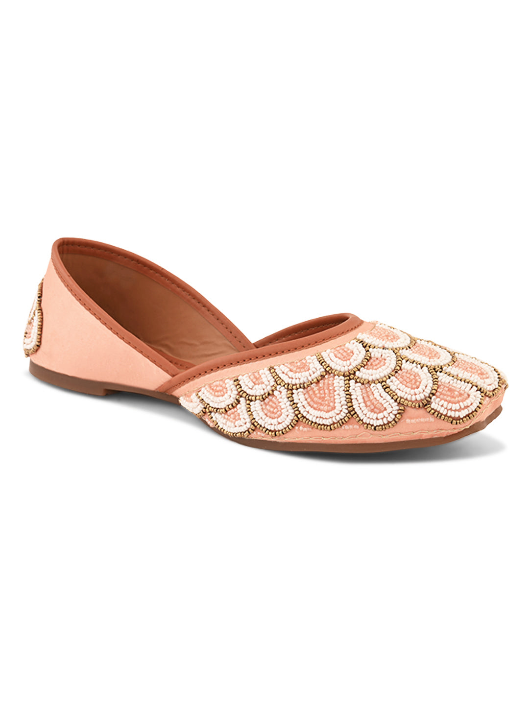 Ethnic Pearl & Bead Handcrafted Punjabi Juttis