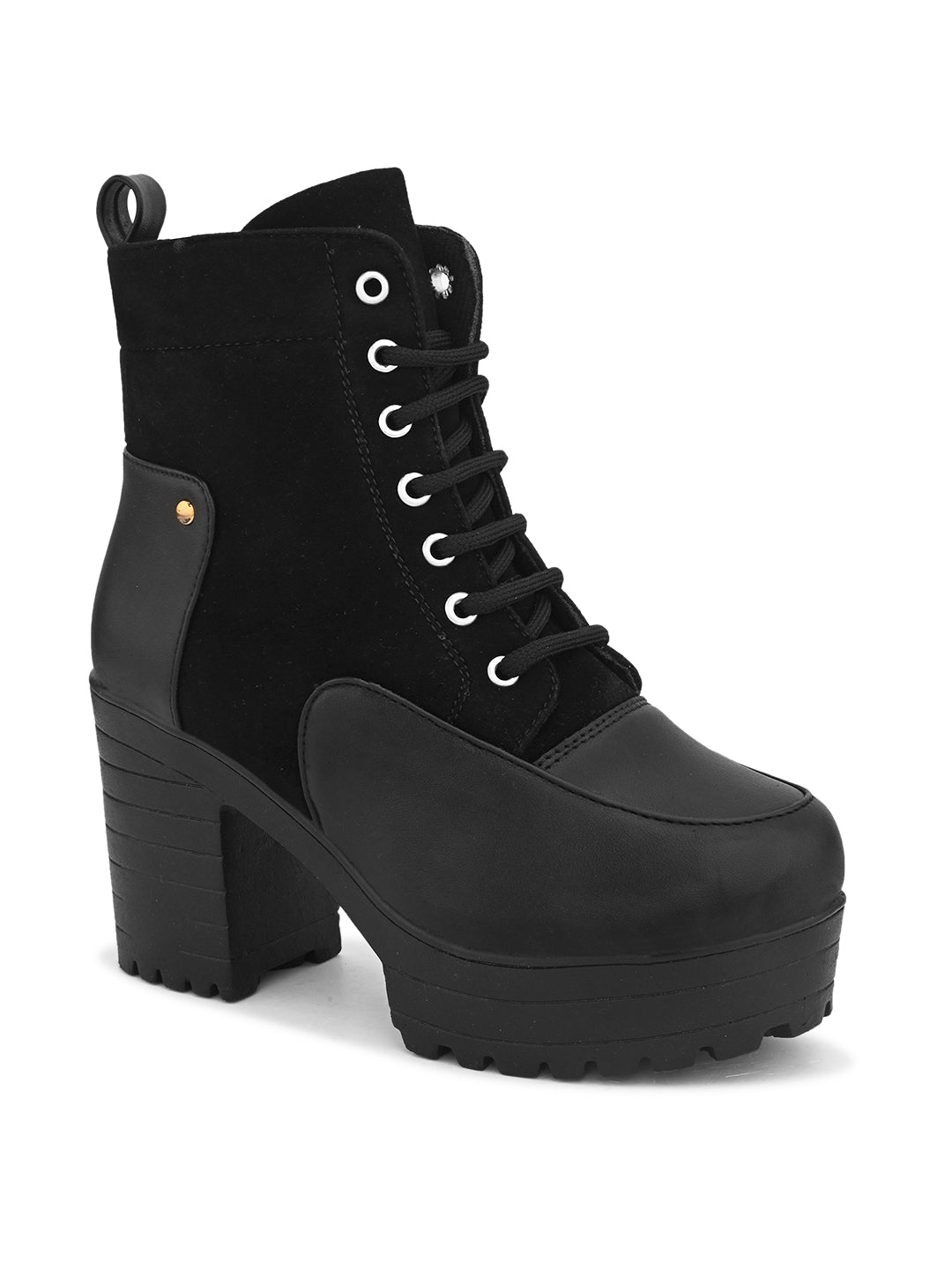 Comfortable & Trendy Attractive Black Block Heel Boots