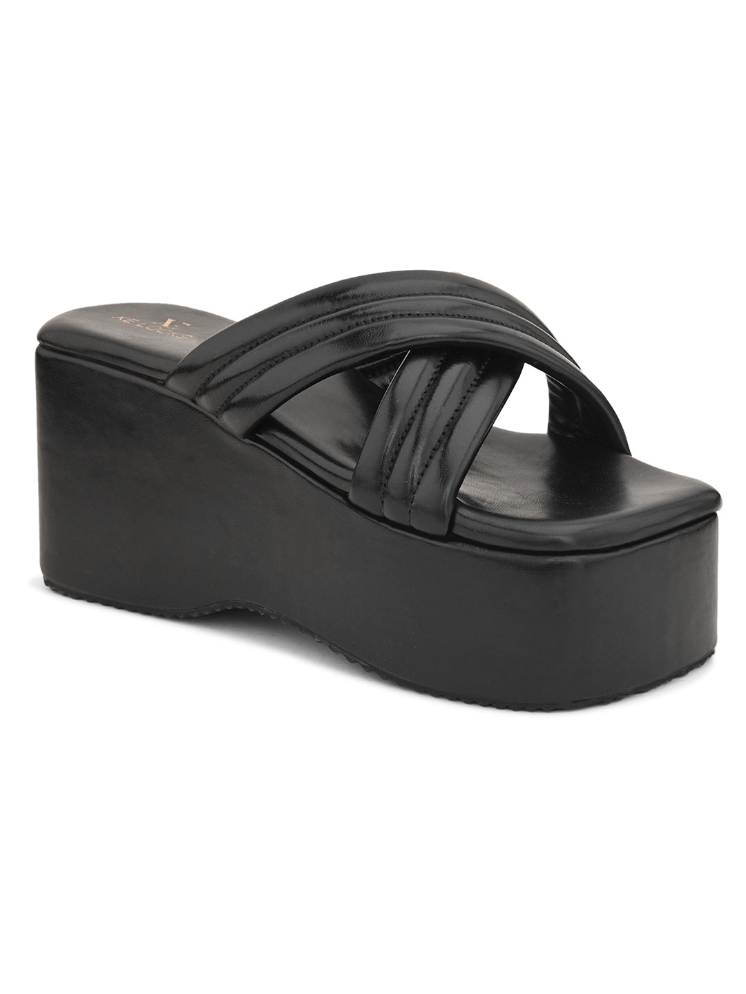 Cross Strap with cushion platform Slippers