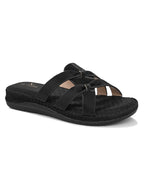 Cross-Strap with Cushioned doctor Sole Flat Slippers