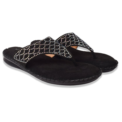 Stunning & Elegant Siroski Design Comfortable Doctor Slippers