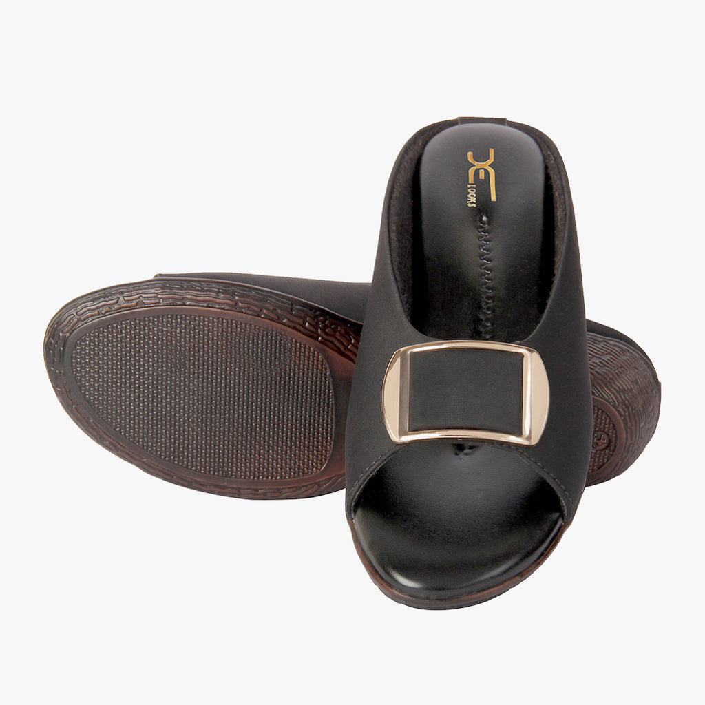 Timeless & Classy Soft Bottom Lycra Wedges Slippers