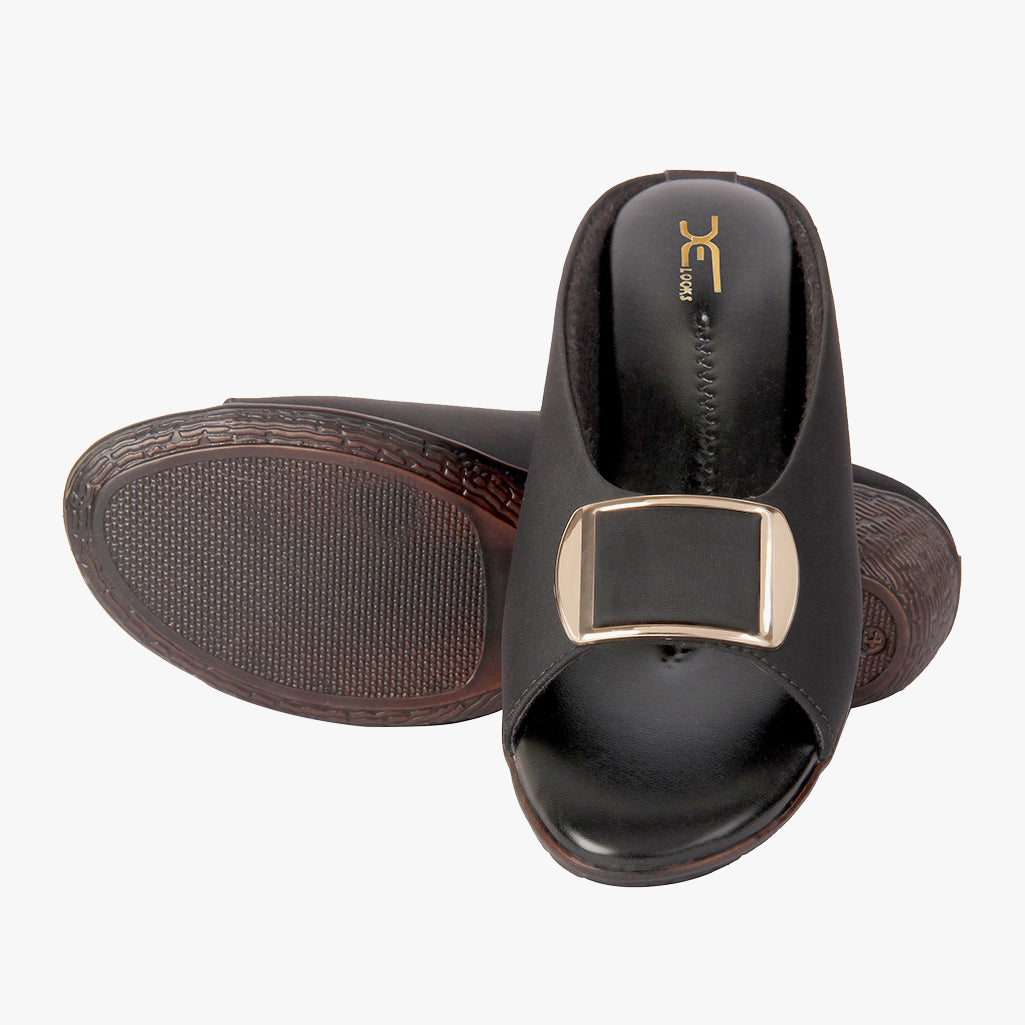 Timeless & Classy Soft Bottom Lycra Wedges Slippers