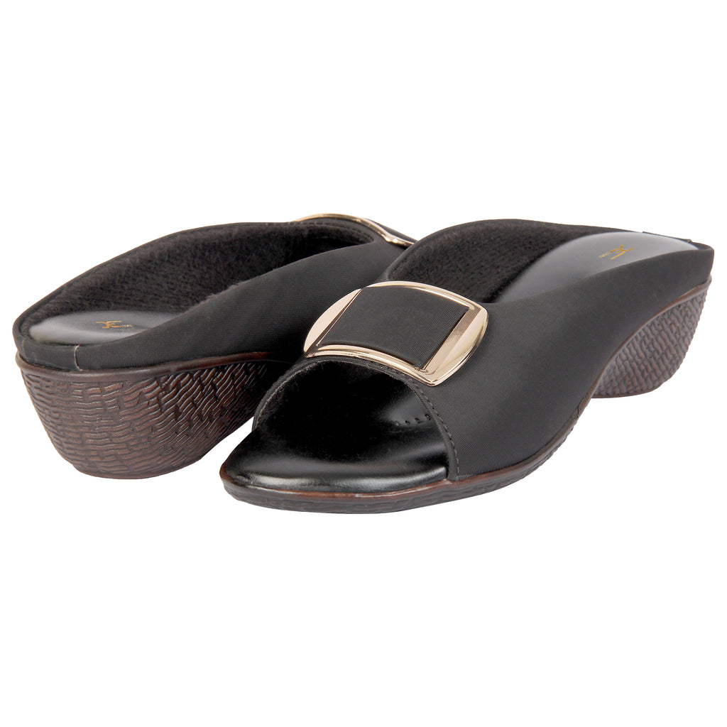 Timeless & Classy Soft Bottom Lycra Wedges Slippers