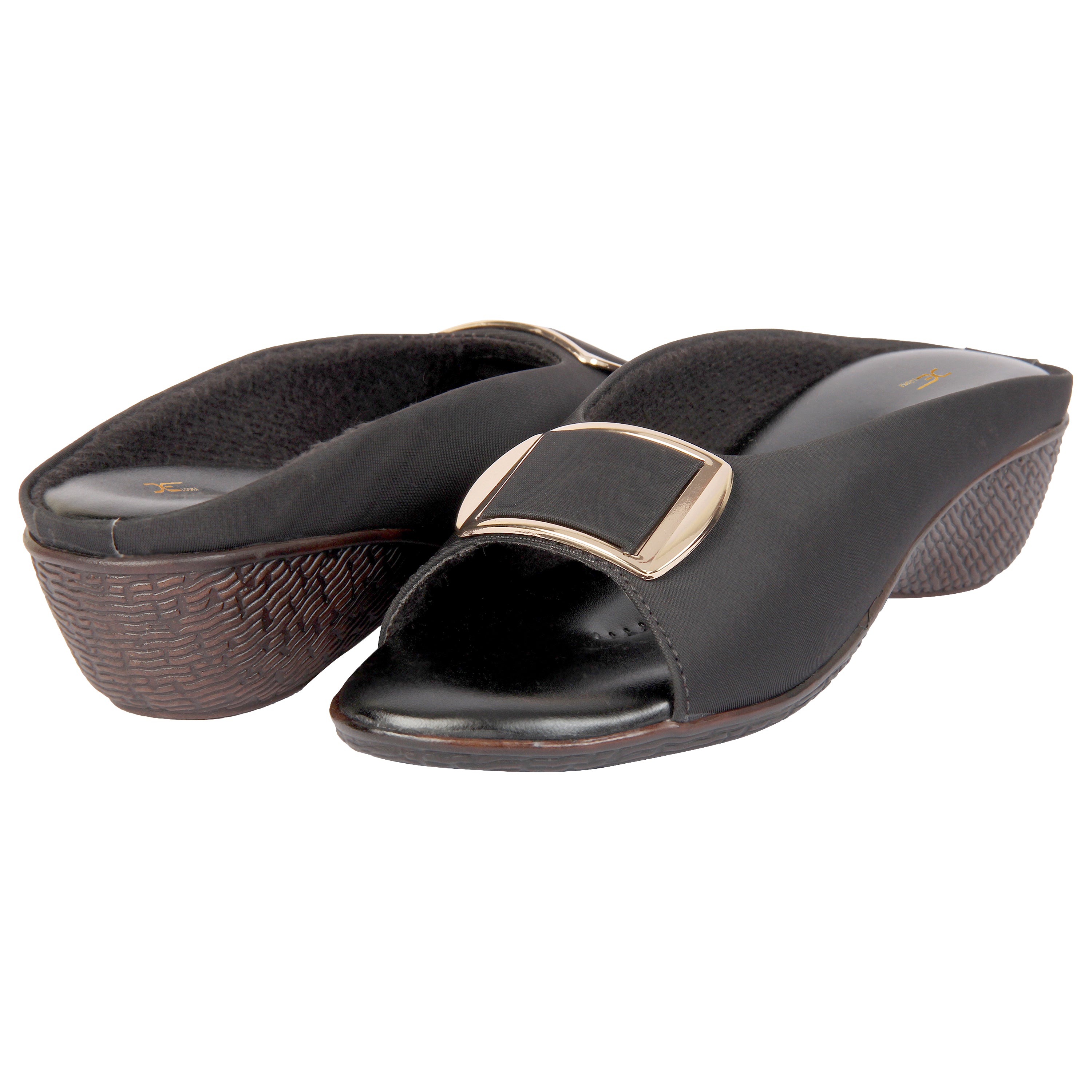Timeless & Classy Soft Bottom Lycra Wedges Slippers