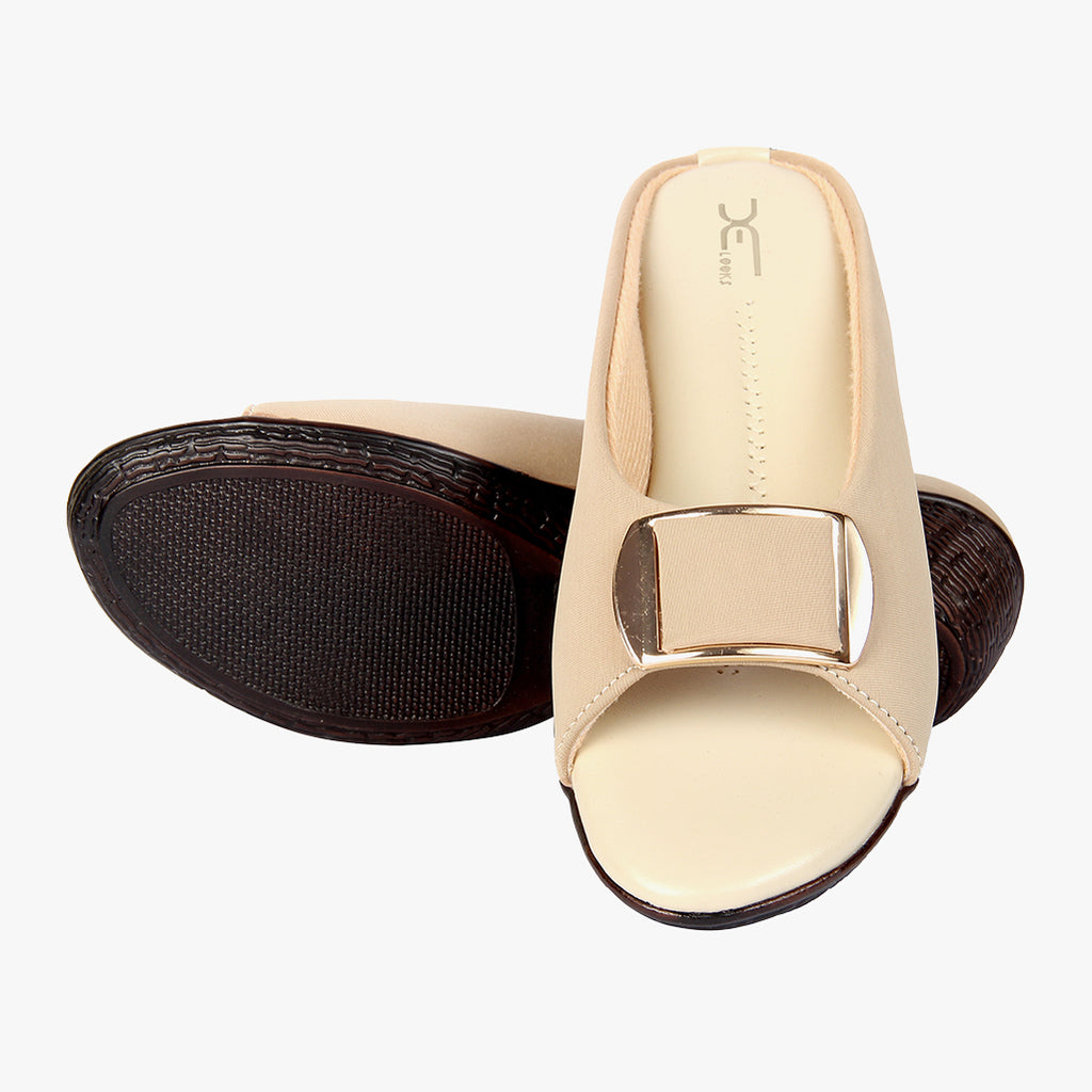 Timeless & Classy Soft Bottom Lycra Wedges Slippers