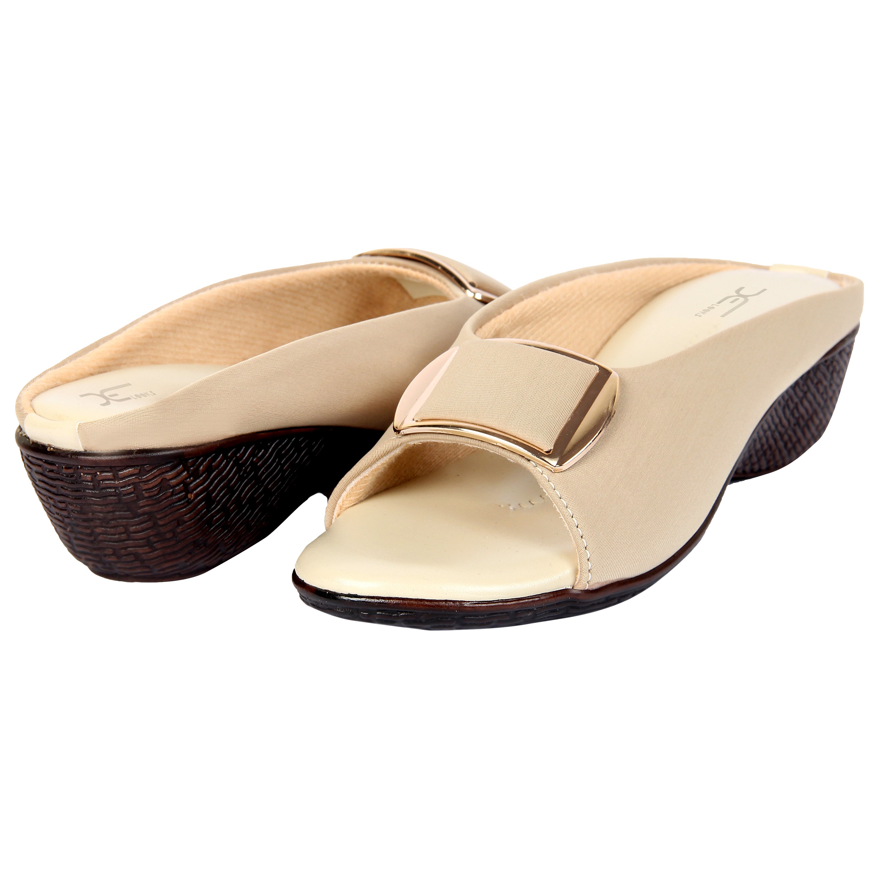 Timeless & Classy Soft Bottom Lycra Wedges Slippers