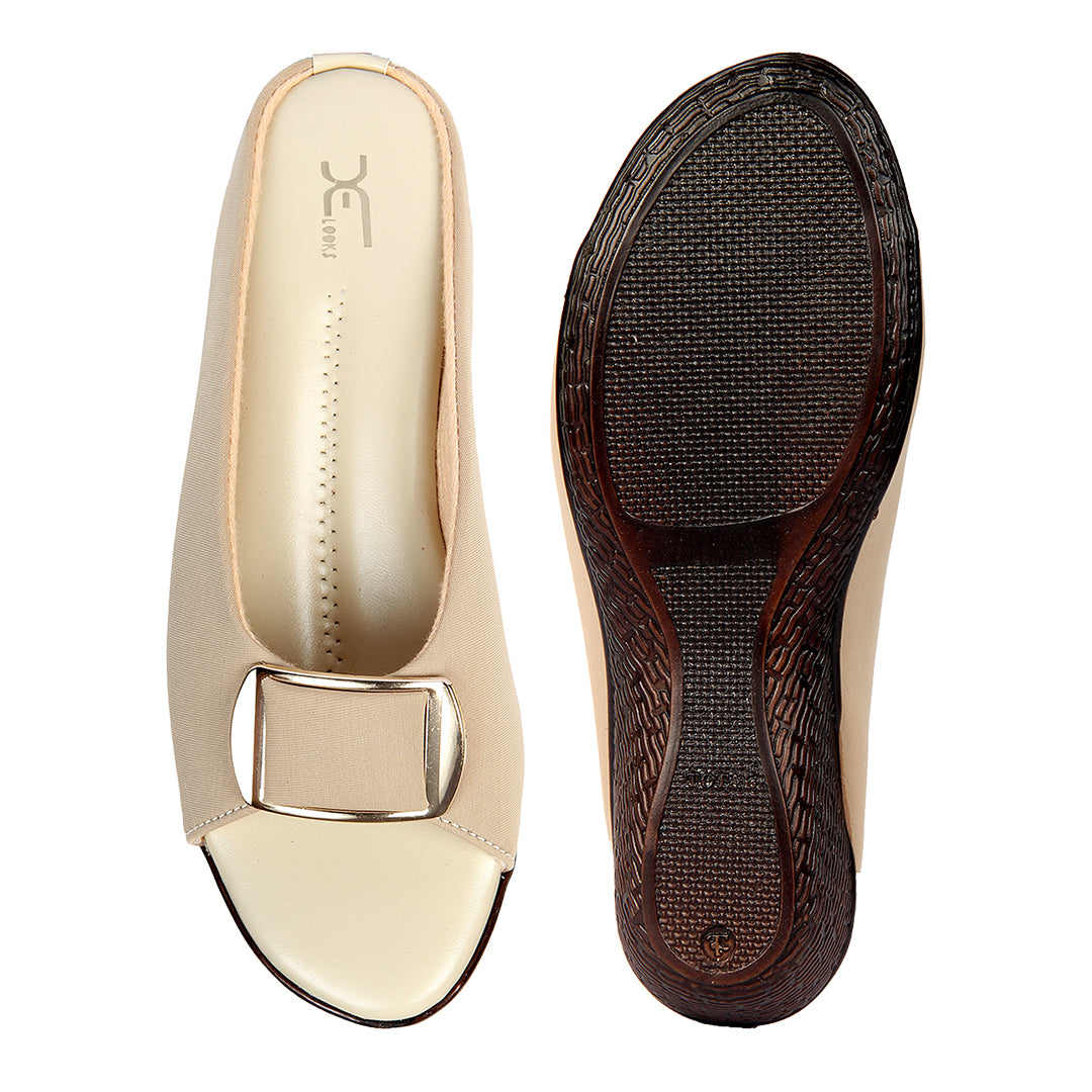 Timeless & Classy Soft Bottom Lycra Wedges Slippers