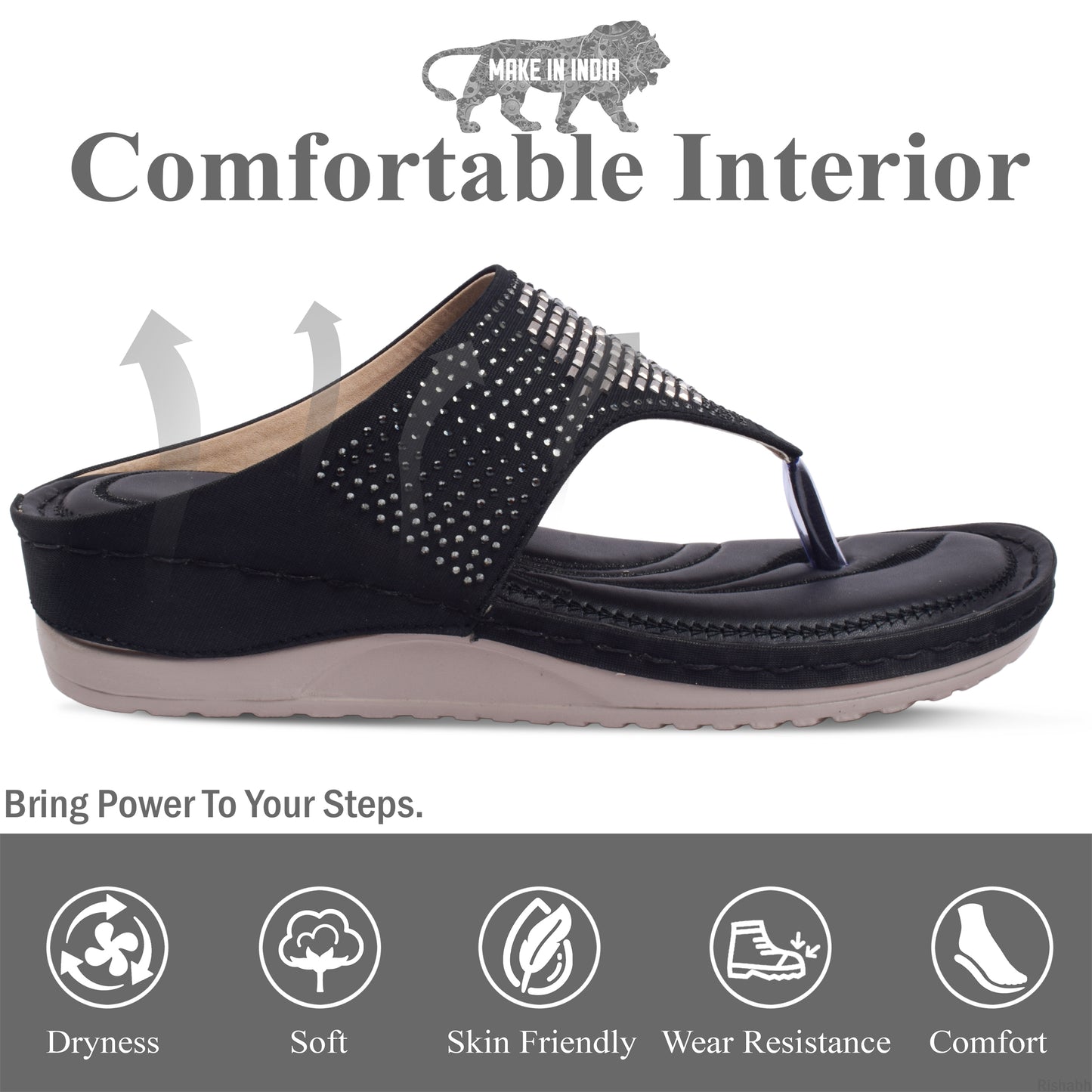 Eye-Catching & Trendy Siroski Design Comfortable Doctor Slippers