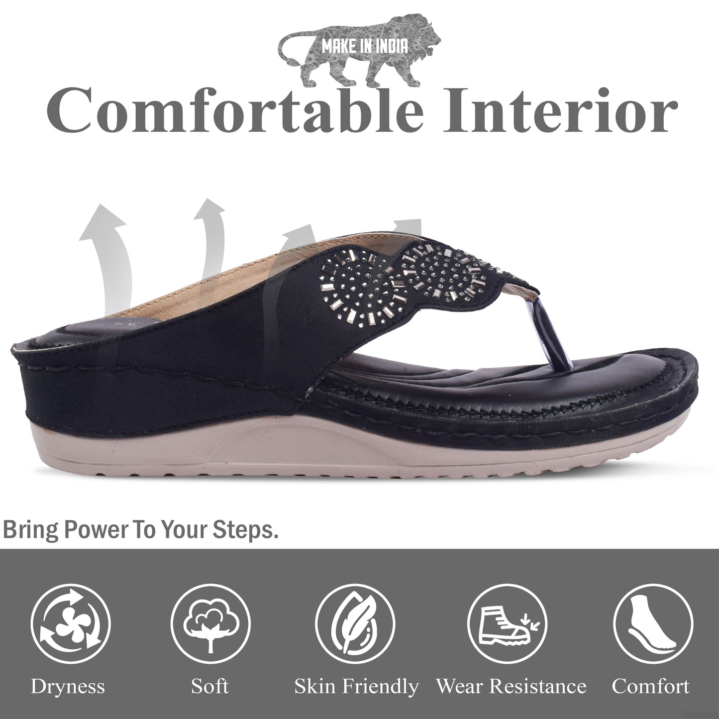 Modern & Trendy Siroski Design Comfortable Doctor Slippers