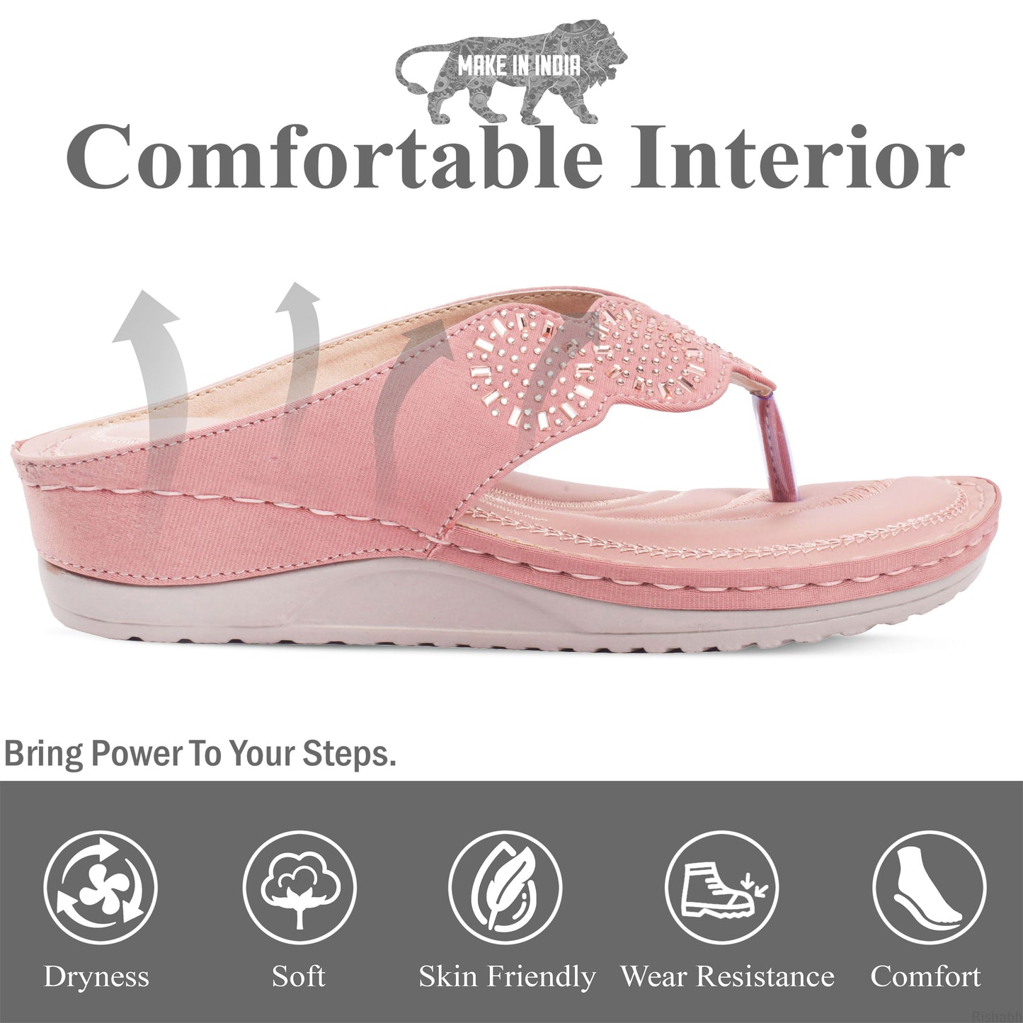 Modern & Trendy Siroski Design Comfortable Doctor Slippers