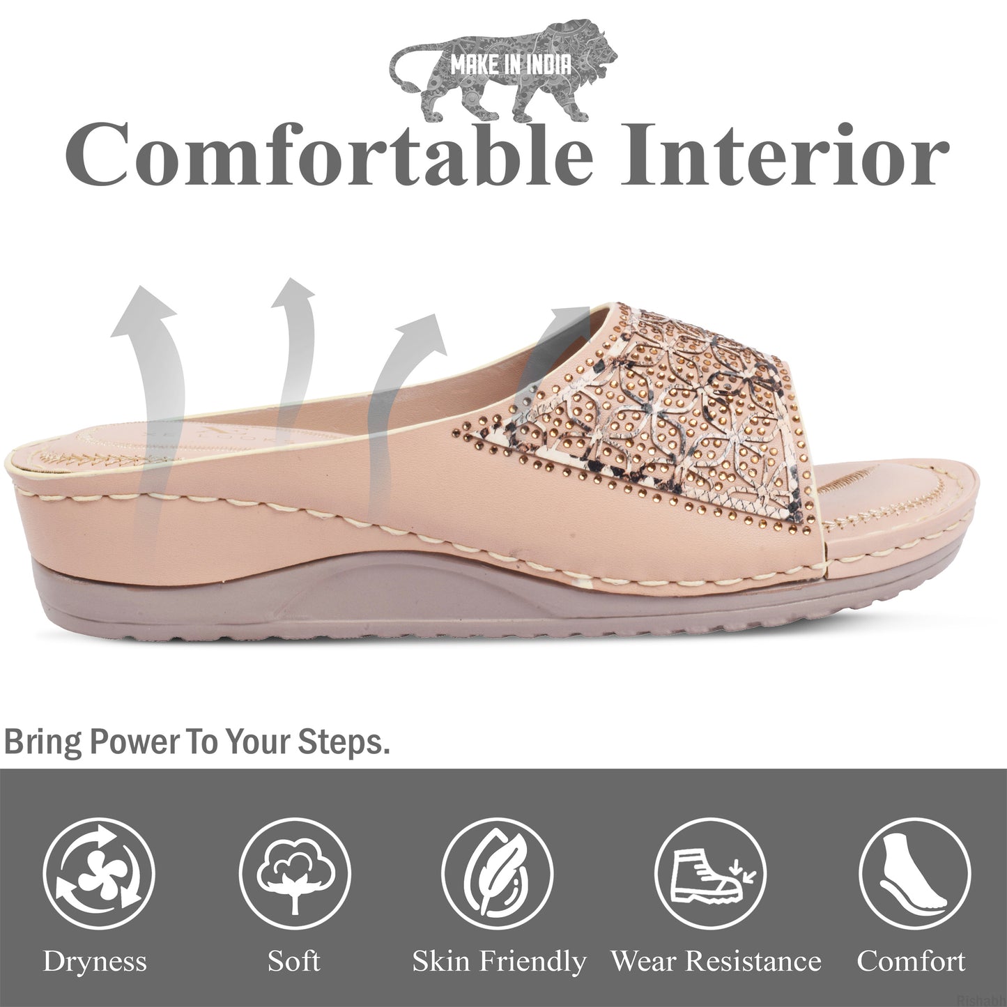 Versatile & Chic Siroski Design Comfortable Doctor Slippers